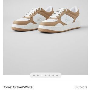 Alo Gravel and White Sneakers